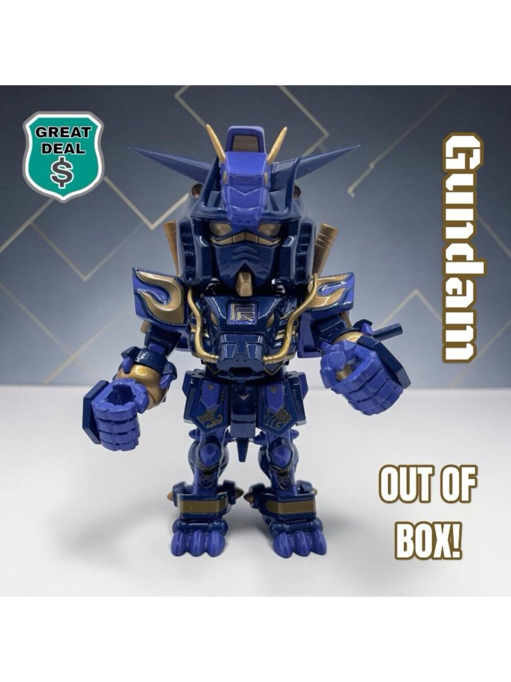Miniso Chinese New Year Gundam Mystery Box Figure Blue Gold Mecha. Out of Box!